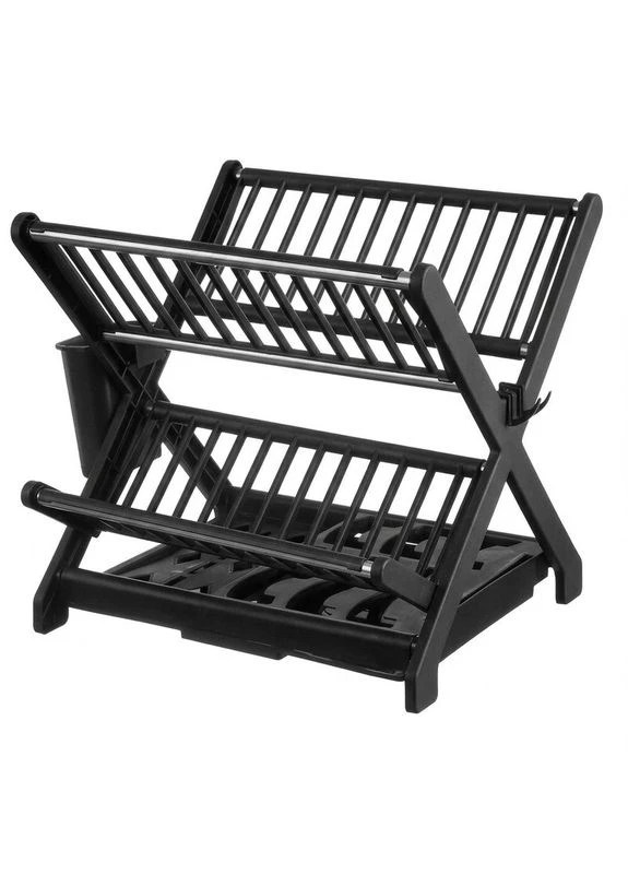 Сушарка для посуду RIAS Bowl and Dish Storage Rack двоярусна 30×28×30 см Black (3_08245) No Brand (396496093)