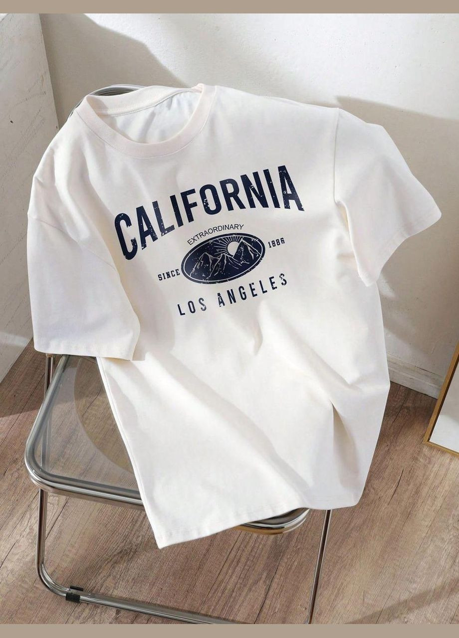 Женская футболка с принтом повседневная M Белый No Brand - (341250108)