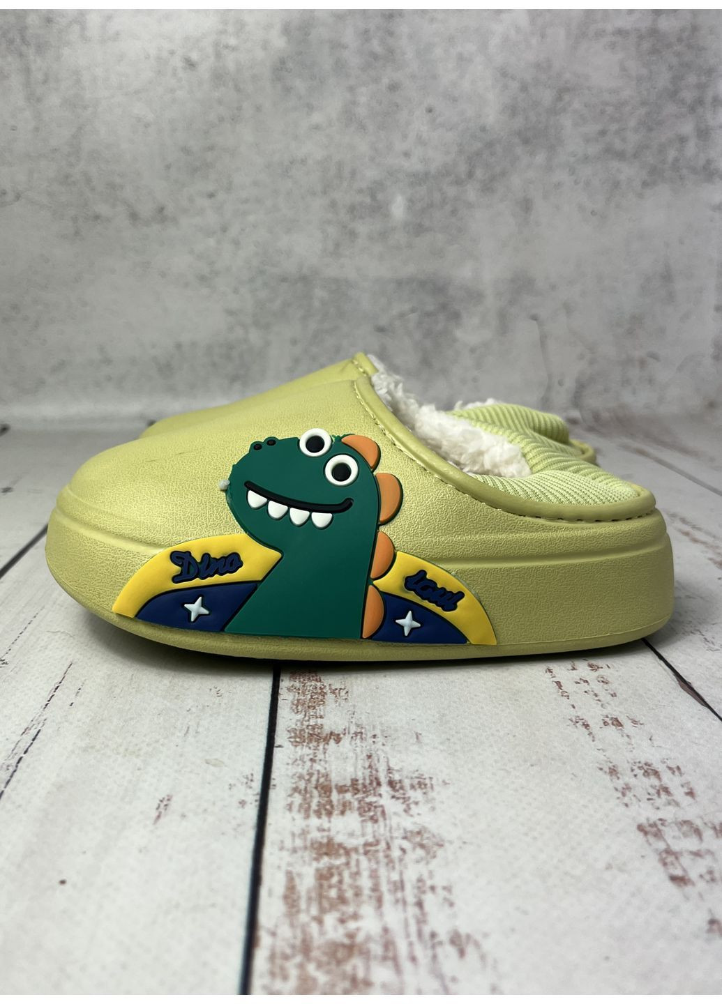 Салатовые тапочки галоши детские салатовый (1218-3) Deshman