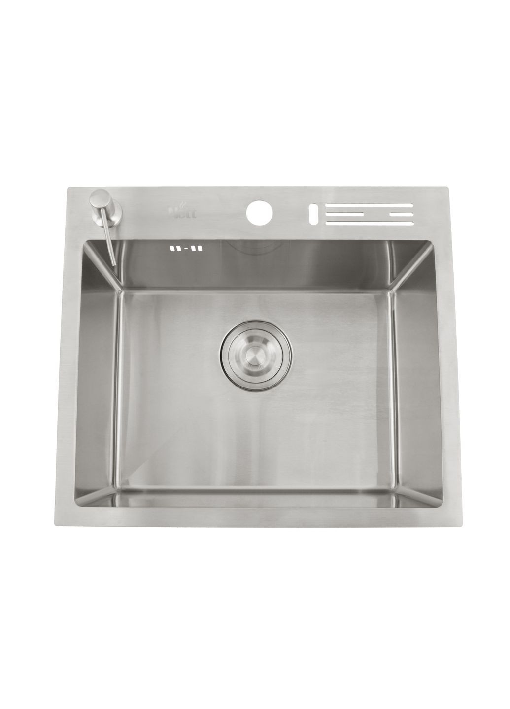 Накладна мийка для кухні з нержавійки 45 см Nett NS-5245 (352730055)