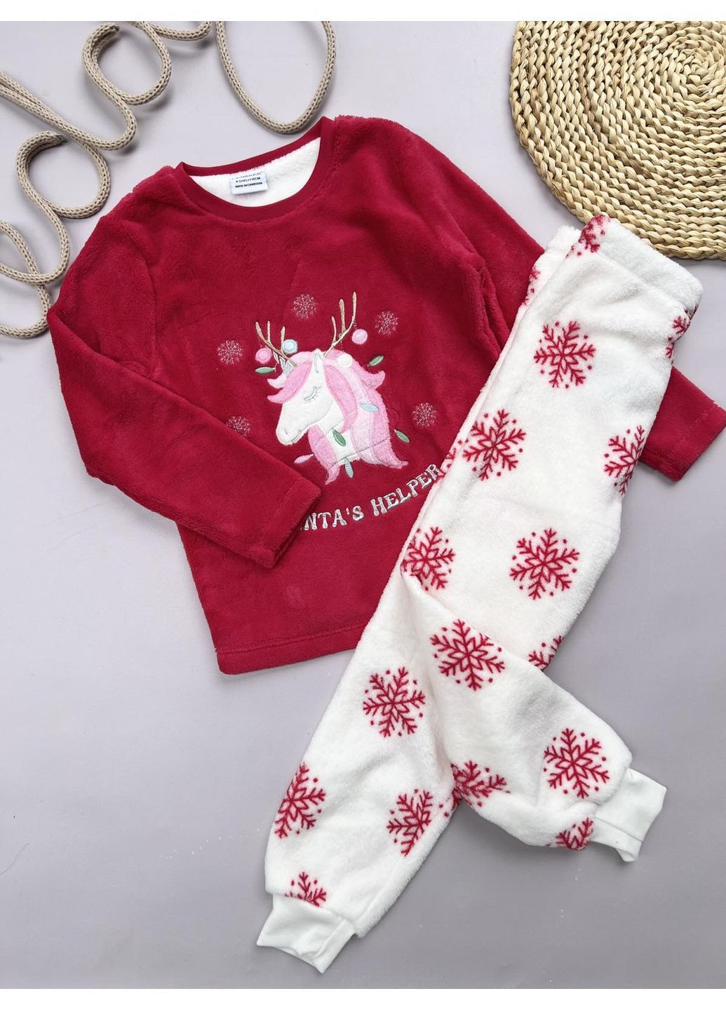 Червона утеплена піжама для дівчинки Primark