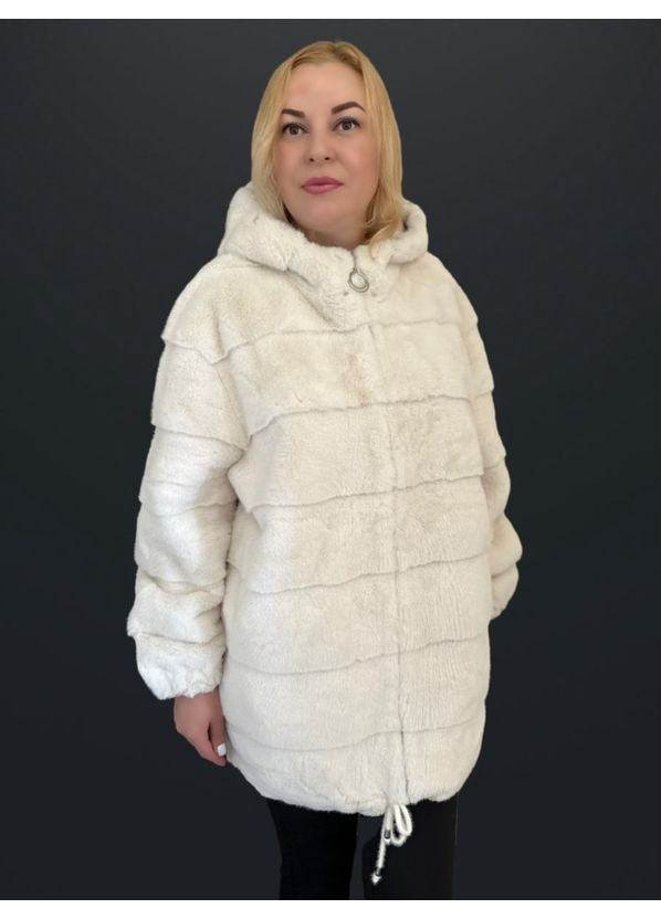 Женская шубка из эко меха с капюшоном и съемной опушкой Value Plus (358655683)