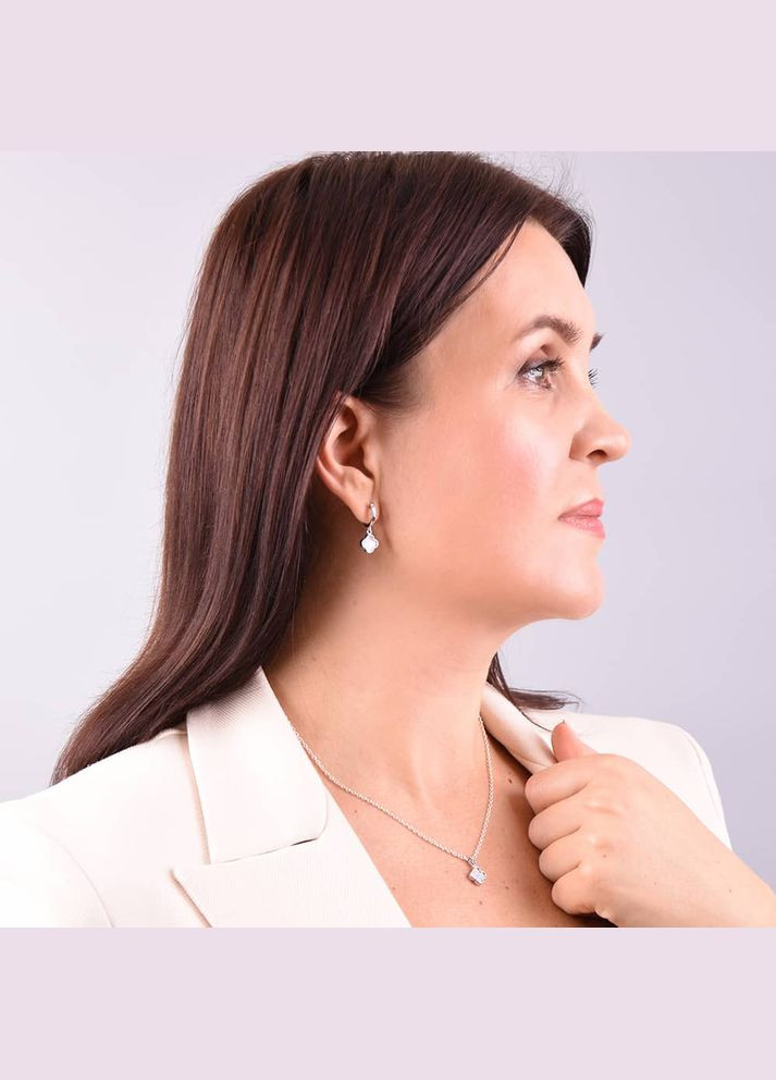 Срібний кулон Конюшина з перламутром (7371.2) IRIJ (331016817)