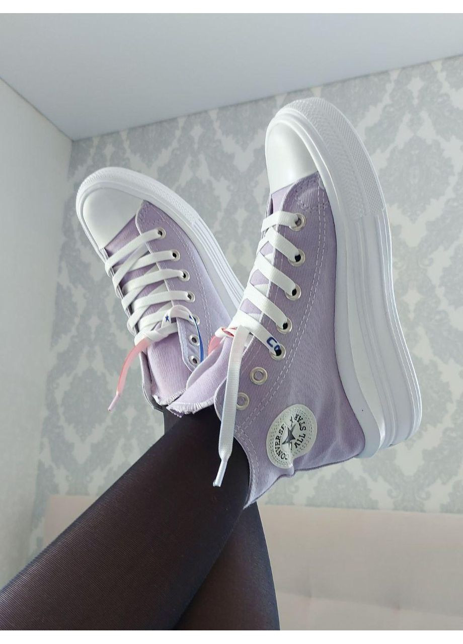 КЕДЫ ЖЕНСКИЕ CONVERSE CHUCK TAYLOR ALL STAR MOVE КОНВЕРС No Brand белые демисезоны (367177404)