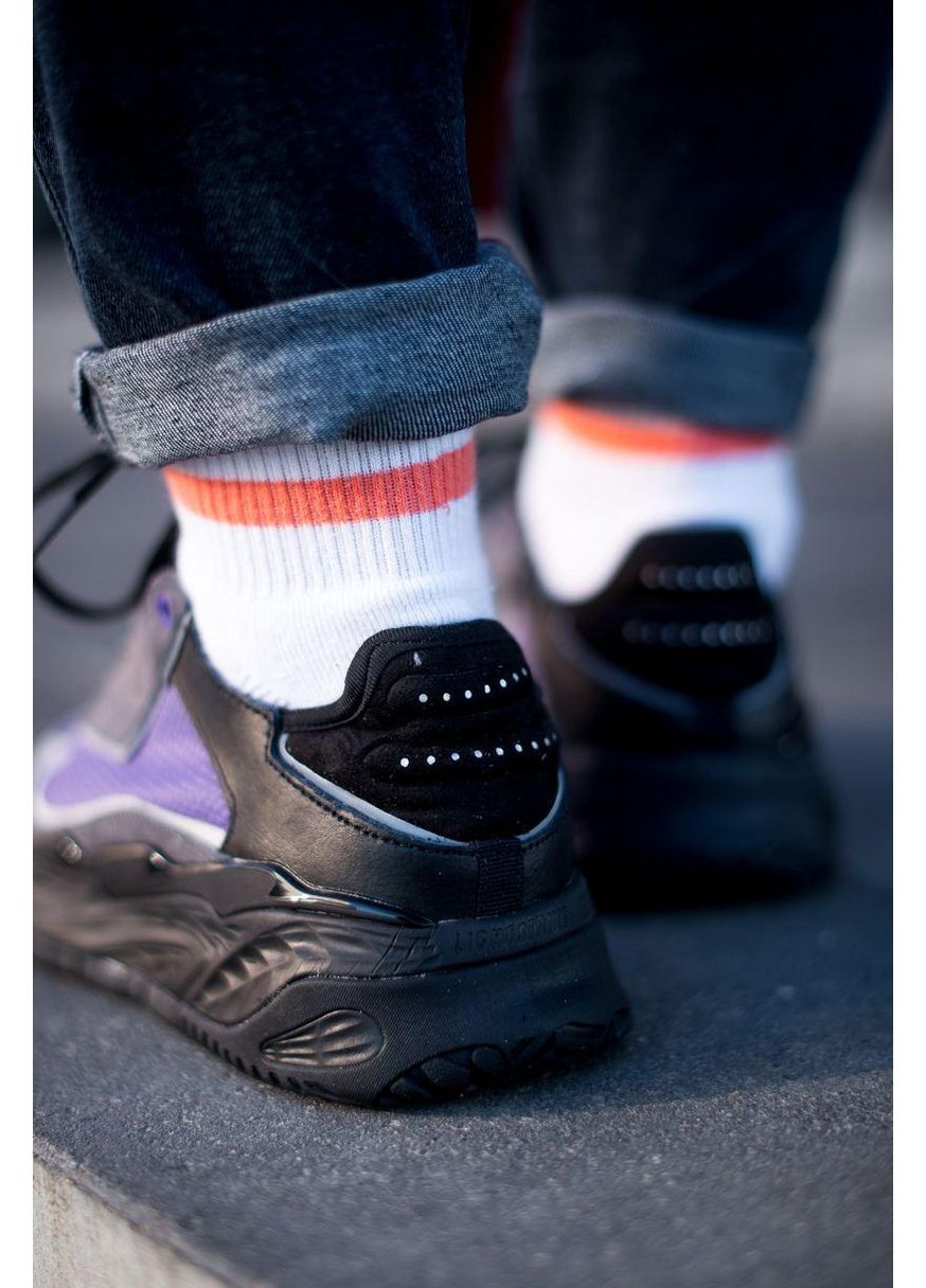 Черные демисезонные кроссовки мужские adidas niteball black violet адидас найтбол No Brand