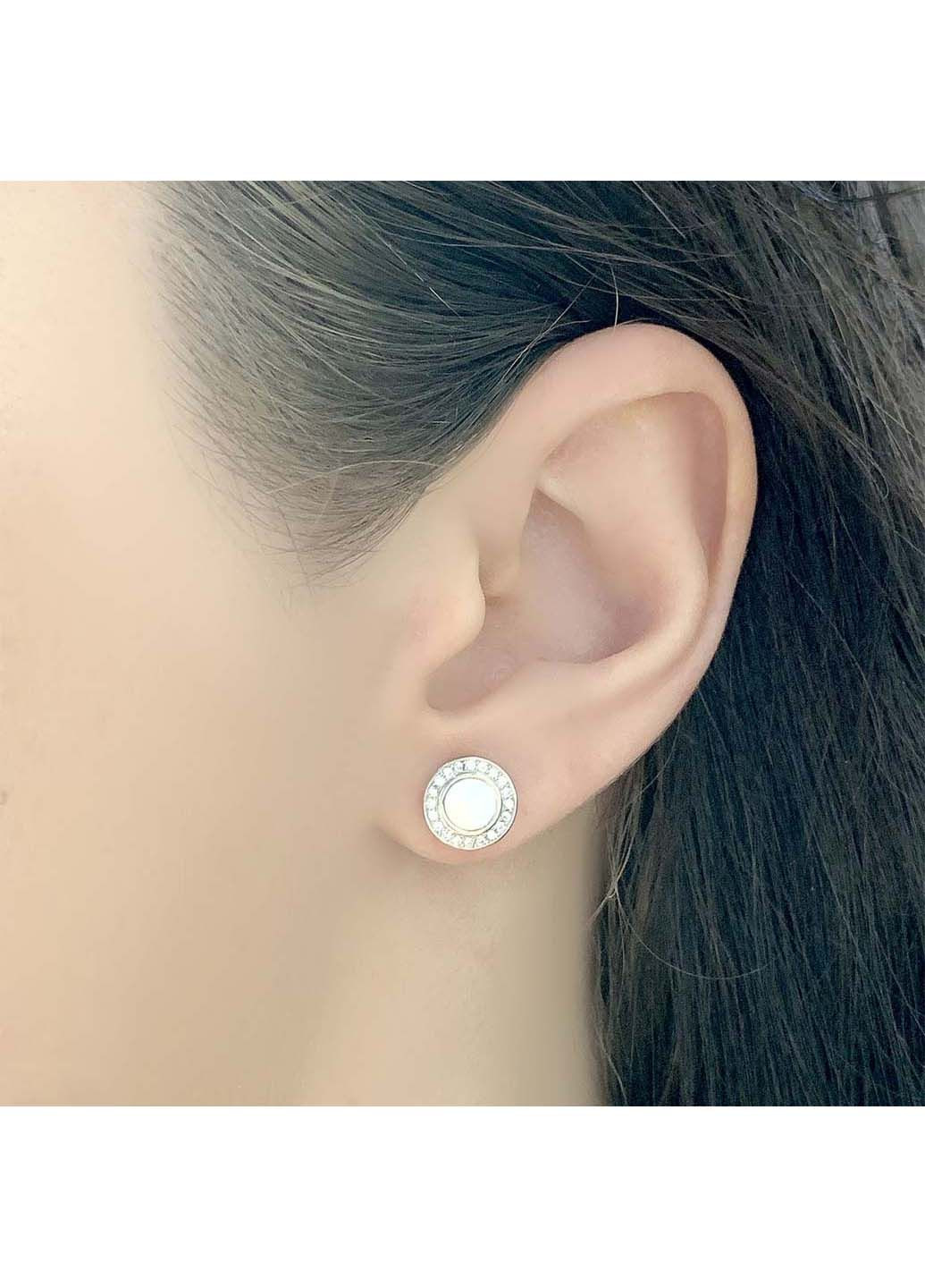 Серебряные серьги с натуральным перламутром (2044314) Silver Breeze (317355878)