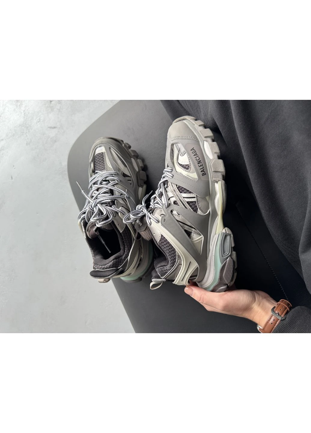 Сірі літні кросівки balenciaga track grey/beige баленсіага трек сірі No Brand
