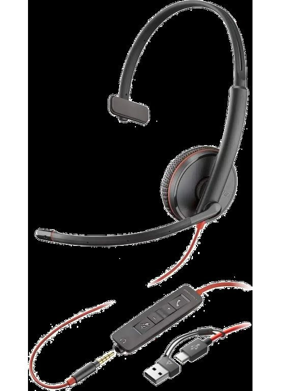 Наушники On-ear Blackwire 3215 Mono (8X227AA) Poly (360412513)