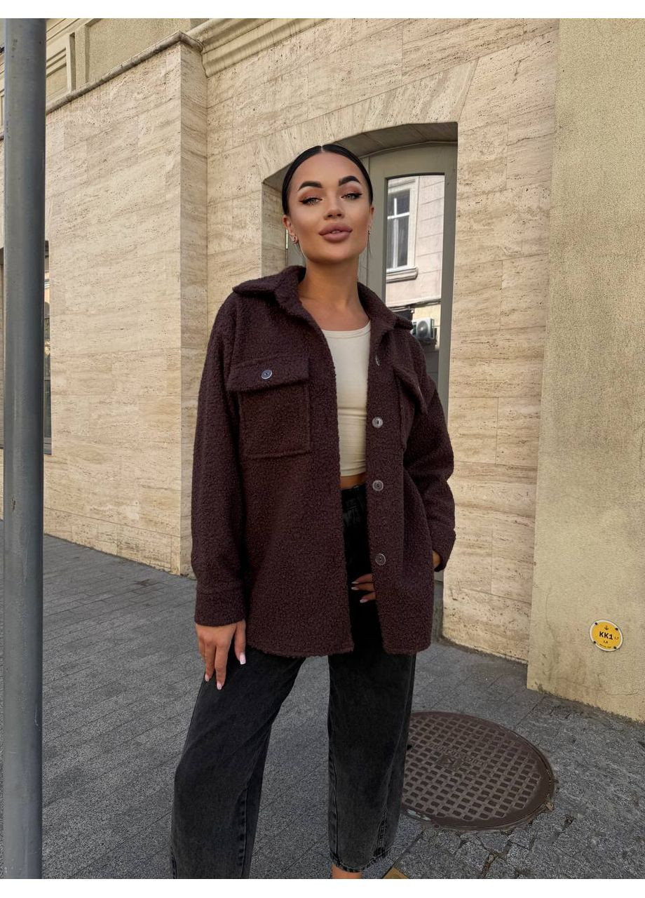 Тепла жіноча сорочка оверсайз Adelante (361868182)