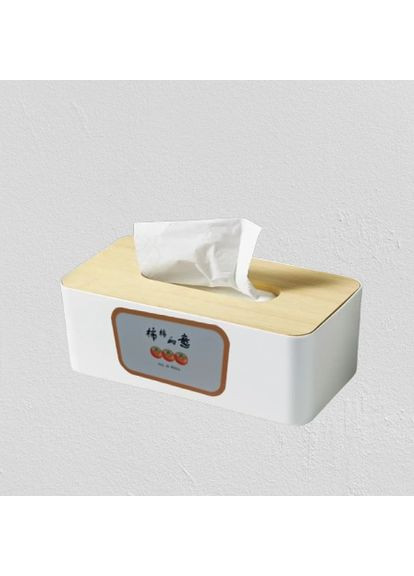 Настільний органайзер для паперових рушників серветок із бамбуковою кришкою серветниця на стіл прямокутна No Brand (332812318)