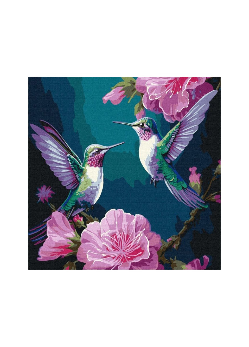 Картина по номерам "Сказочные птицы с красками металлик" ©art_selena_ua, 40х40 см, КНО6582 IDEYKA (292145651)