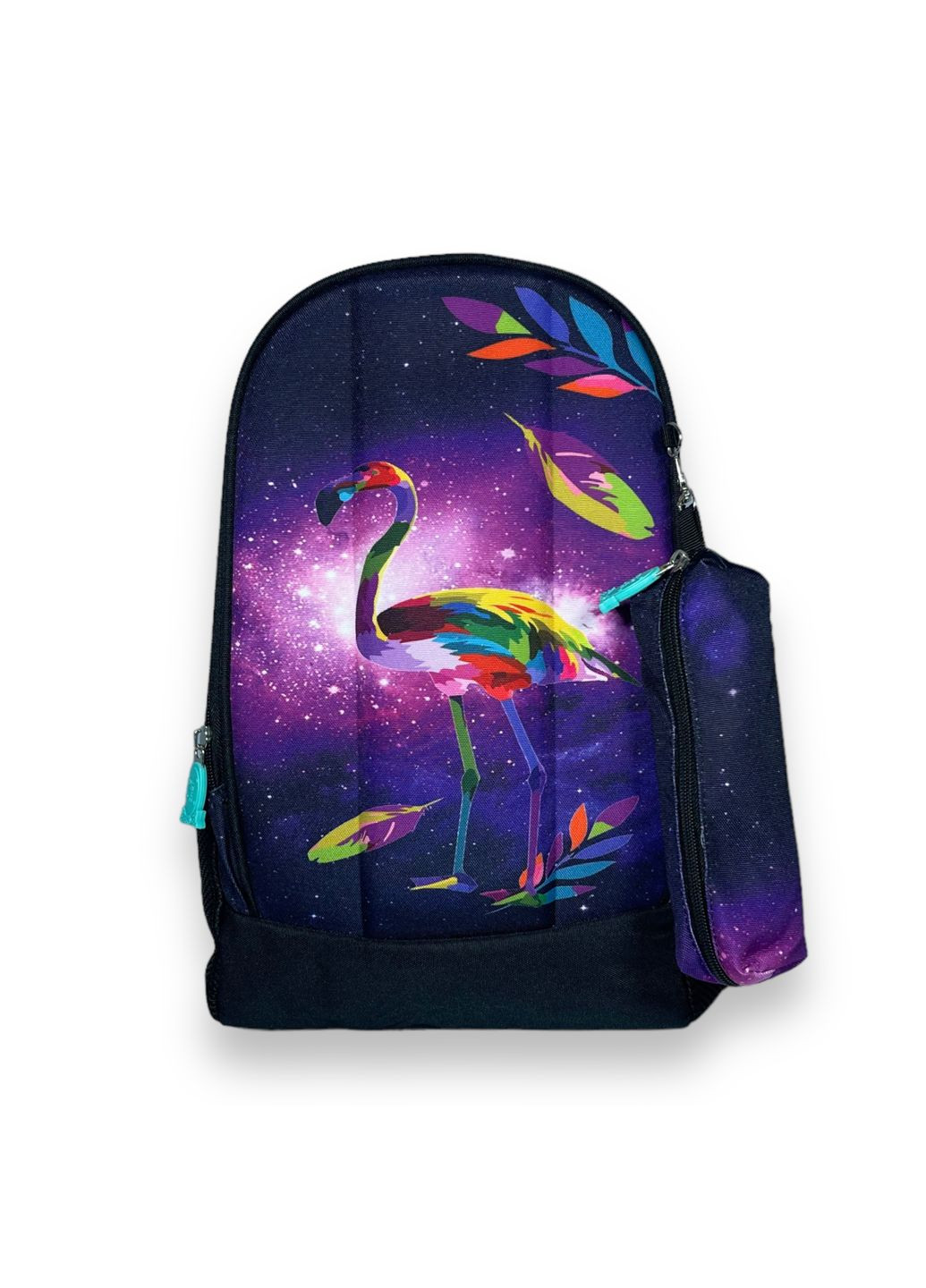 Школьный рюкзак +пенал, полукаркасный, два отделения, размер 37*27*15см, фиолетовый из фламинго ZhiHuiShenTong (285814722)