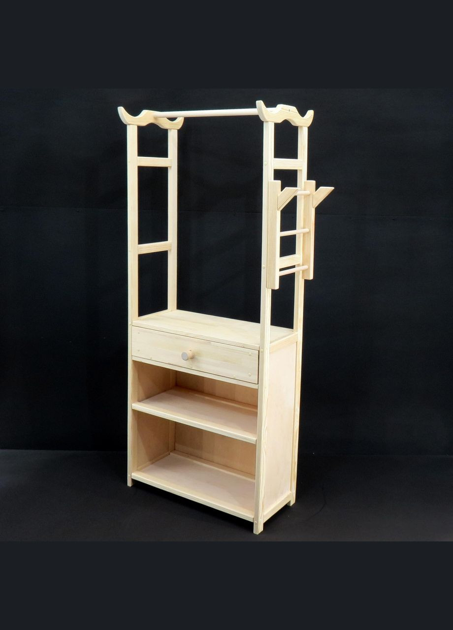 Стойка вешалка для одежды из дерева Полатен бланже (СВГ-004301) No Brand (328078305)