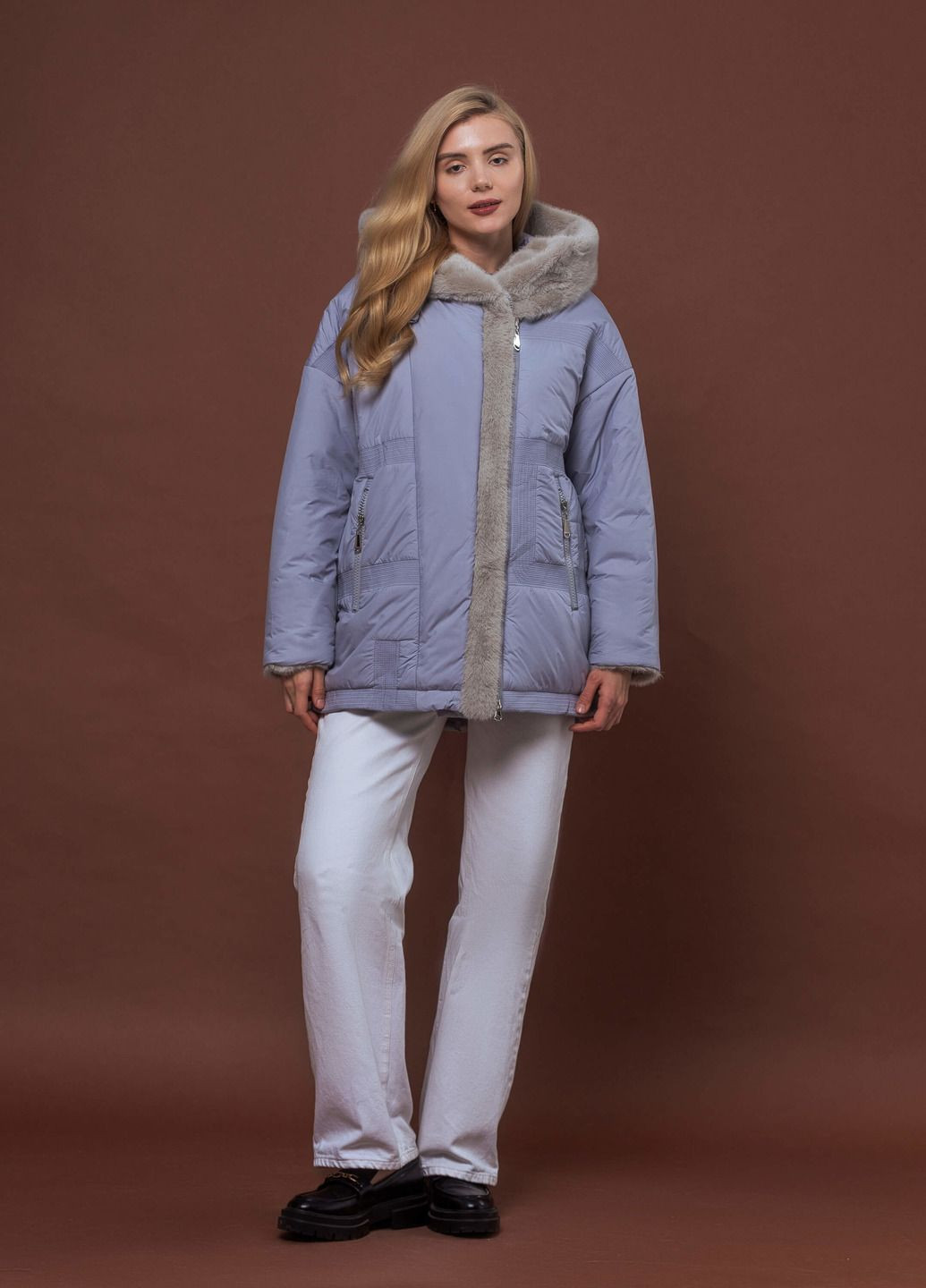 Серая зимняя куртка Clasna