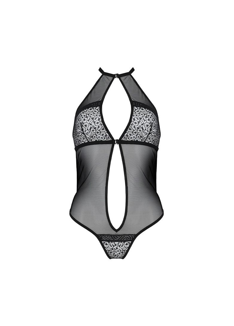 Сітчасте боді з мереживом на грудях SATARA BODY black CherryLove Passion чорний поліестер, поліамід, еластан