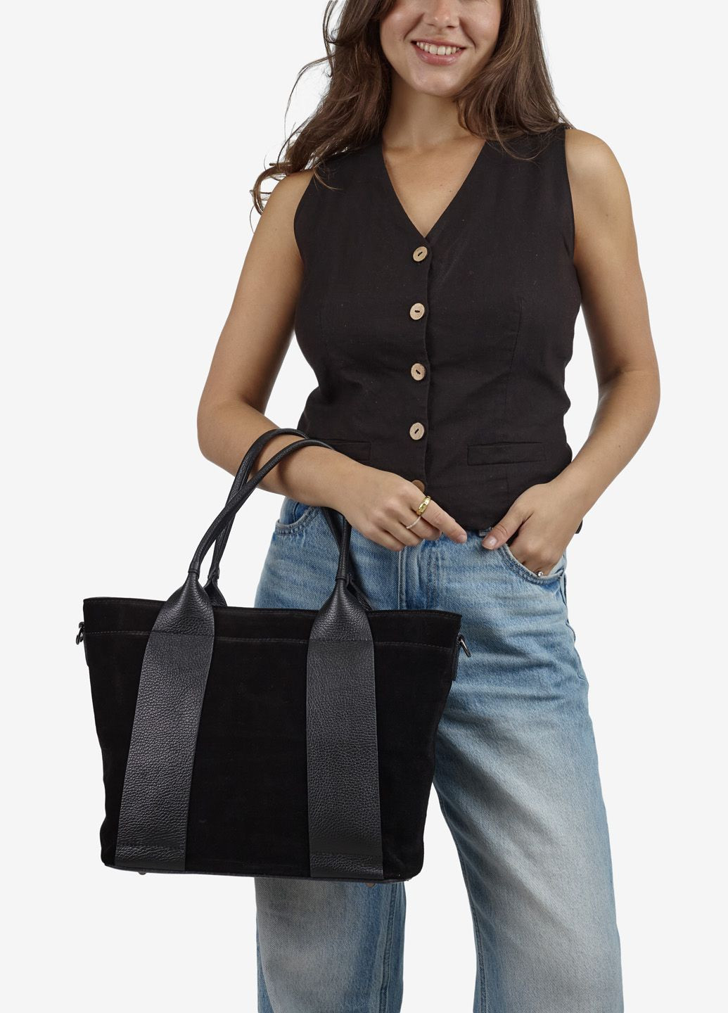 Сумка жіноча шкіряна тоут велика Tote Regina Notte (306647834)