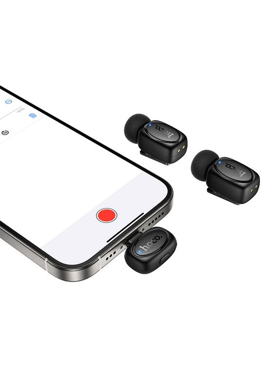 Бездротова мікрофонна система Graceful wireless microphone(iP/Type-C) (6942007655477) Hoco L19 (370676867)