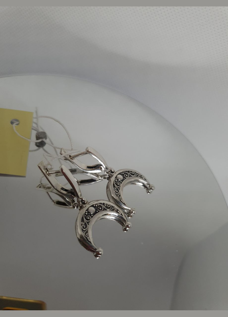 Комплект украшений дукач и серьги серебряные 925 проба лунница ажурная, луна. Украинские традиционные украшения. No Brand (338861915)