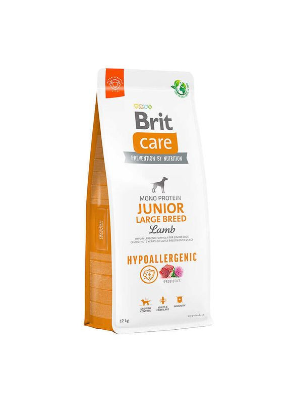 Dog Hypoallergenic Junior Large Breed - Сухий корм з ягням для молодих собак великих порід - 12 кг Brit Care (327069421)