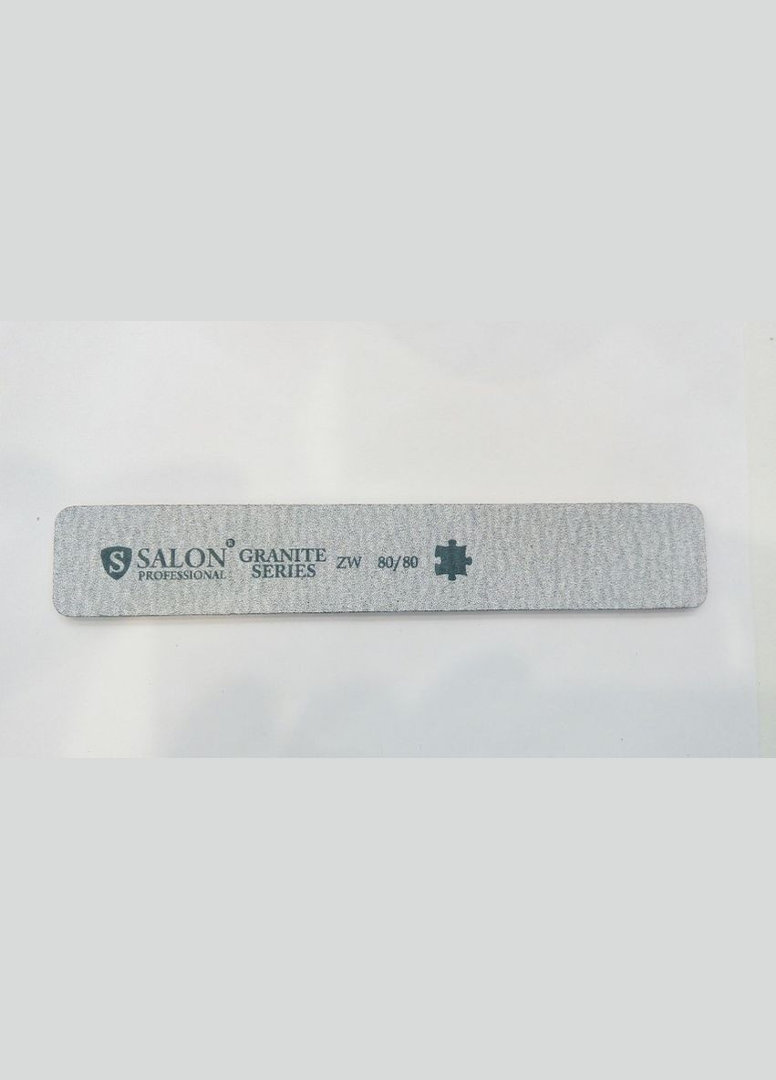 Пилка для нігтів Granite сіра пряма широка 80/80 Salon Professional (297924047)