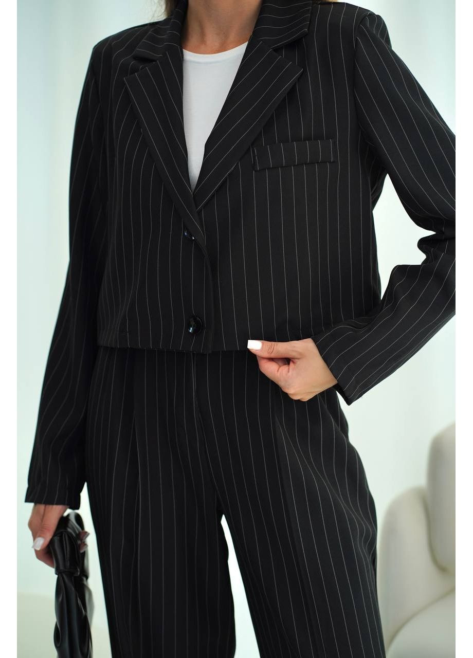 Женский брючный костюм в полоску с укороченным пиджаком MonCher (353689647)
