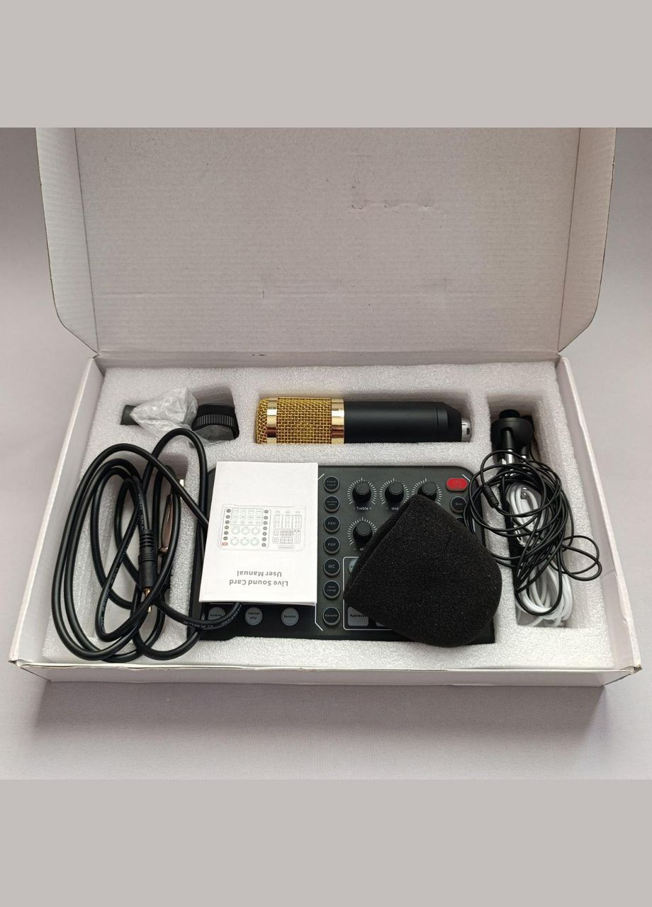 Комплект оборудования для подкастов, комплект конденсаторного микрофона со штативной подставкой и профессиональный аудиомикшер Trust (316702057)