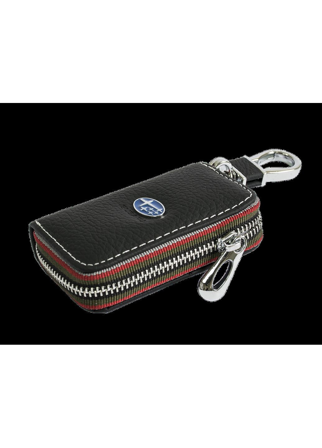 Ключница, кожаная автоключница с логотипом СУБАРУ (черная 21006) Subaru (360949266)