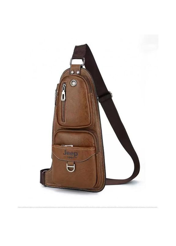 Мужская сумка-рюкзак через плечо Jeep Bags 777, Коричневый Art (289978599)