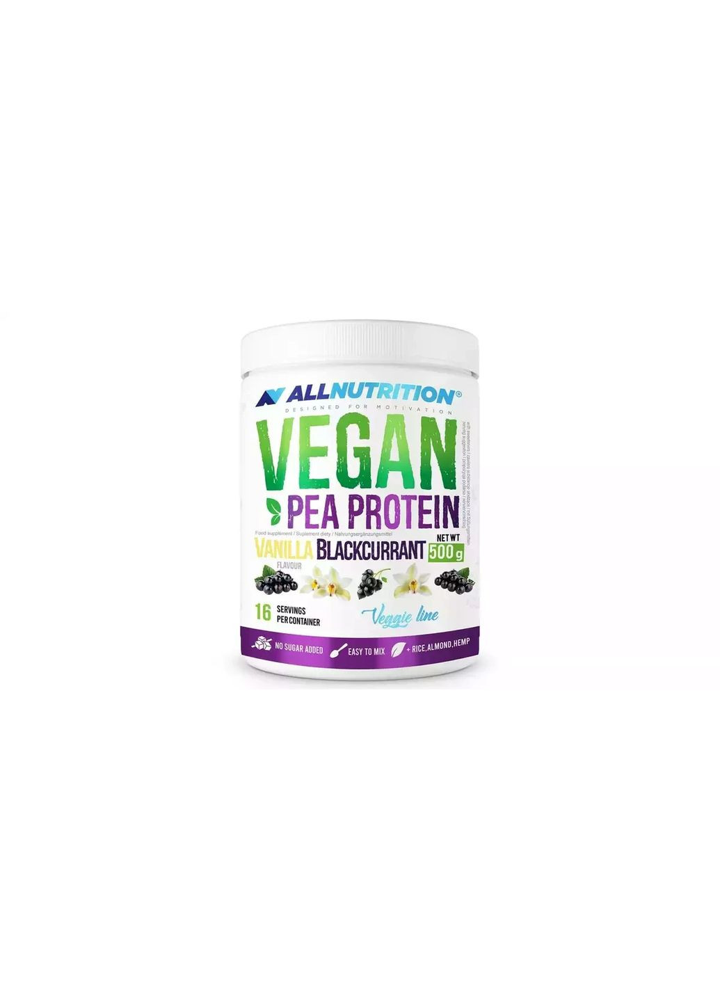 Веганський протеїн Vegan Pea Protein 500 г ( різні смаки ) Allnutrition (348138175)