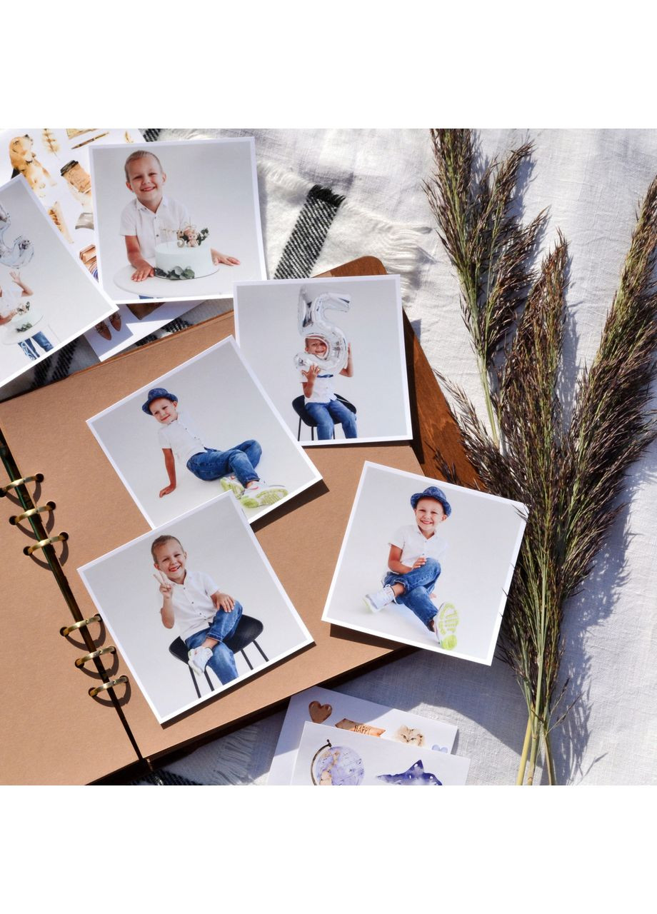 Альбом из дерева / фотоальбом на подарок / 23x23 см. крафтбук "Family" света, BROWN Your Magnets (367581399)