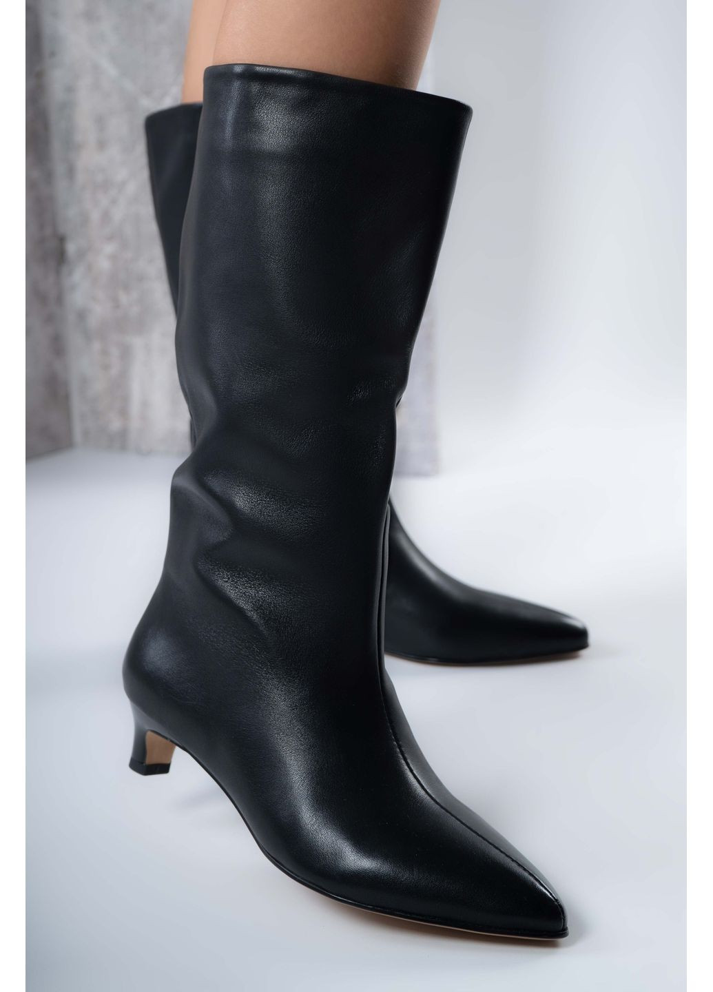 сапоги женские where uweare ne094d-n300-p01 натуральная кожа черные 346759 Where Uwear