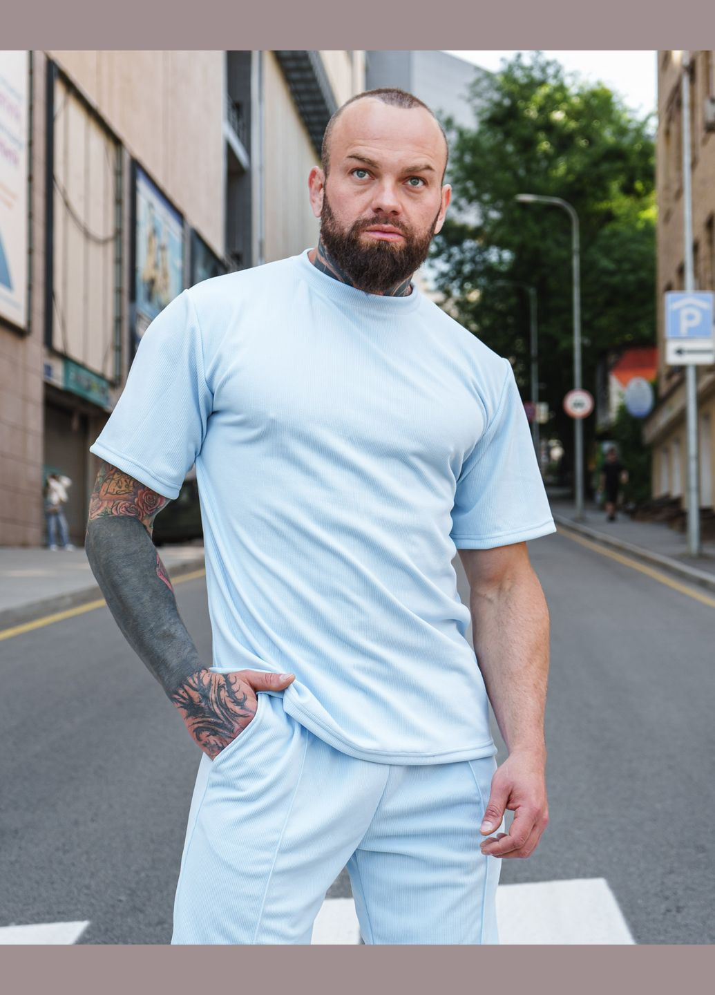 Комплект мужской оверсайз (шорты+футболка) No Brand комплект (293818900)