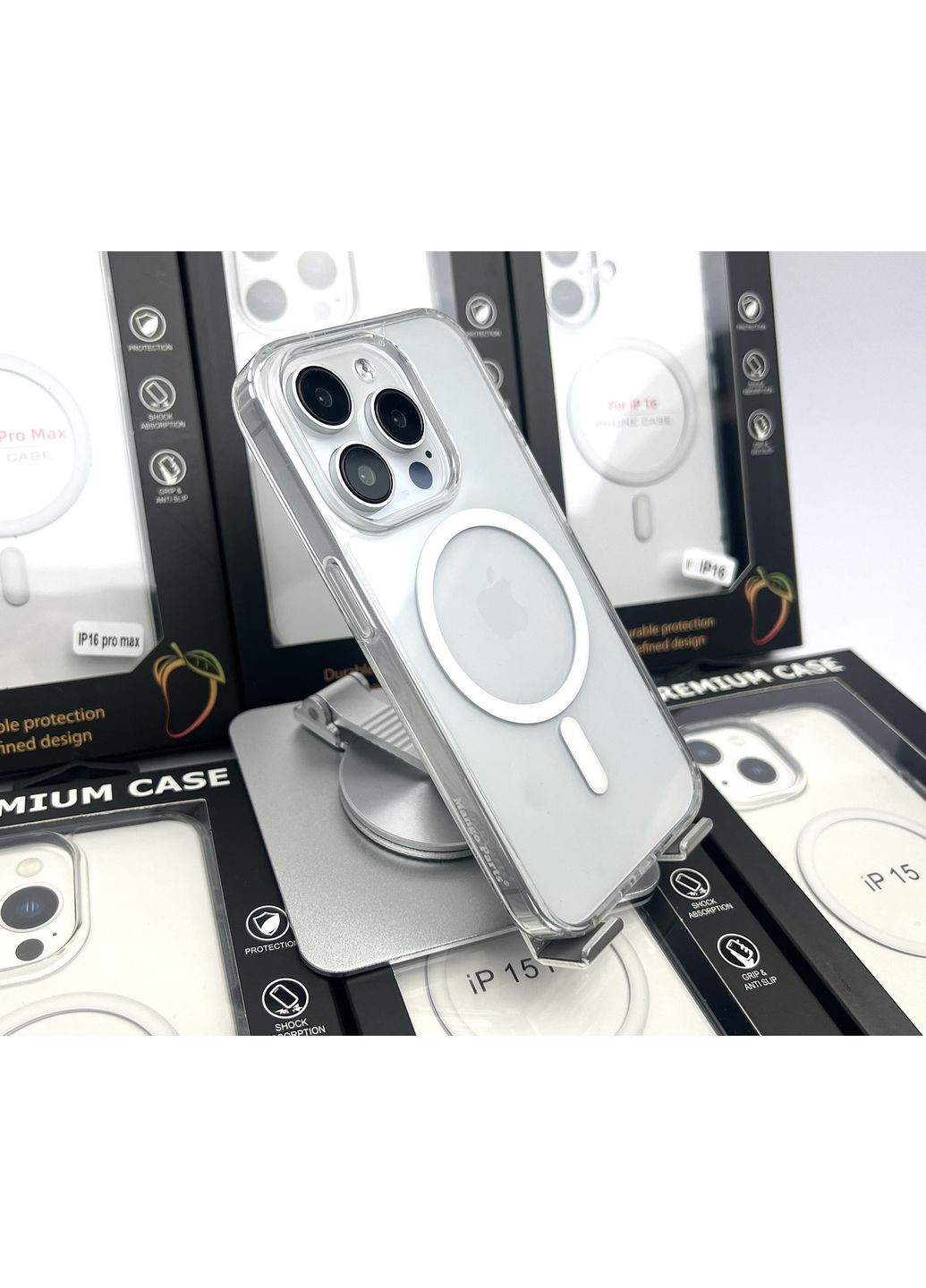 Чехол магнитный для 16 Mango Magsafe case Magnetic на айфон 16 Crystal clear No Brand (369137331)