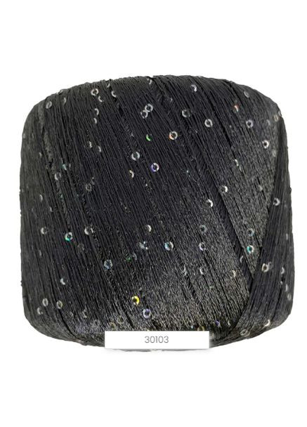 Paillettes Паллетс № 30103 ЧОРНИЙ LANO GATTO (Італія) нитки пряжа для в"язання Lana Gatto (365829955)