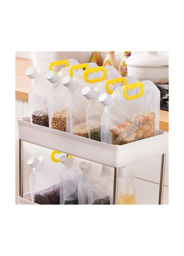 PE-T 2.5l, Каністра-пакет 2,5л з ручкою для круп та рідин м'яка, прозора, із закруткою та ручкою ViO (352768308)