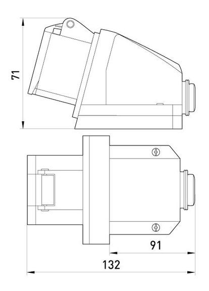 Розетка стационарная 3Р+РЭ 16 А 380 В, p012004 E.NEXT (336905718)
