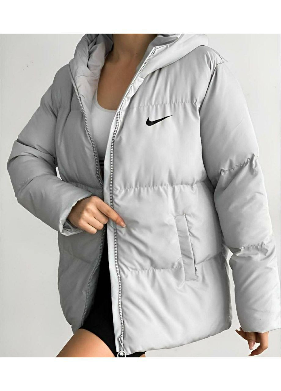 Сіра демісезонна жіноча куртка FINO Mode