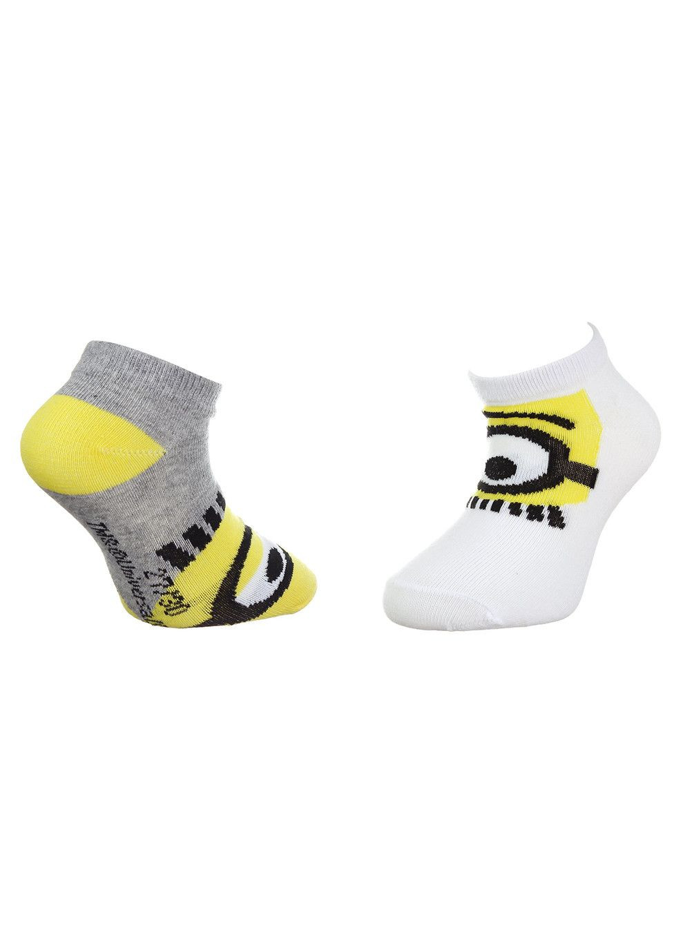 Носки Socks 2-pack gray/white Minions (333957650)