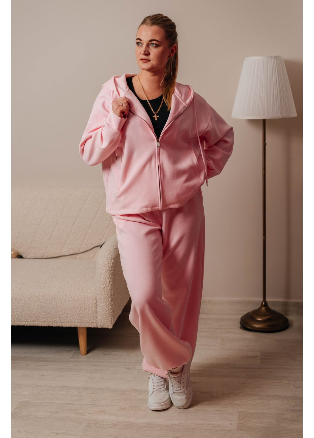 Стильний жіночий спортивно-повсякденний костюм з капюшоном DH (371591760)