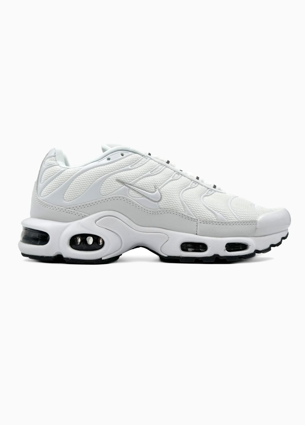 Білі Осінні кросівки чоловічі і жіночі nike air max tn plus white | найк аір макс тн плюс білі No Brand