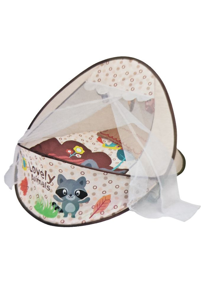 Коврик-манеж для младенца 66526A 2в1, дуга, подвески, играет музыка Бежевый Tiibaby (314860150)