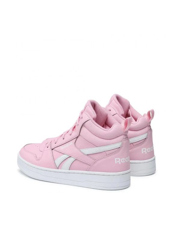 Розовые демисезонные кроссовки royal prime mid 2 pink glow/cloud white р. 3.5/34.5/23.3см Reebok