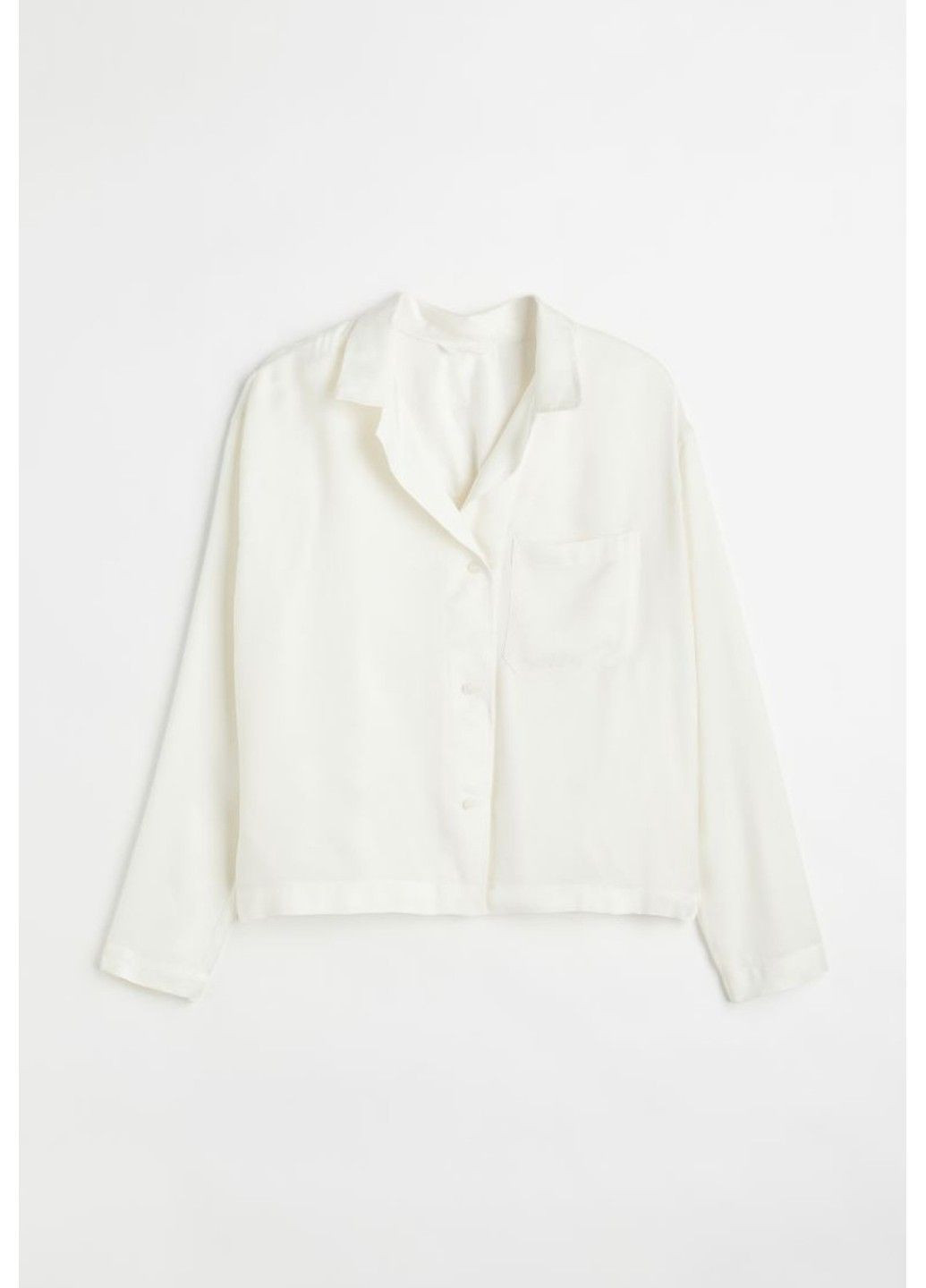 Жіноча атласна блуза Н&М (57075) XS Біла H&M (293275244)