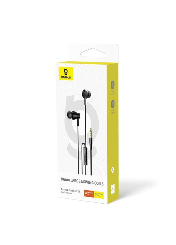 Наушники Encok HZ11 3.5мм черные Baseus (360554757)