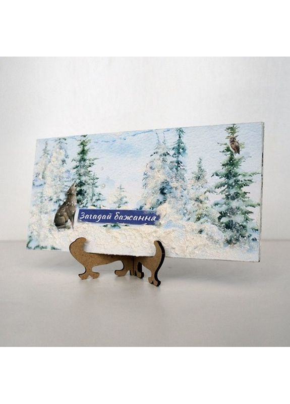 Набор для создания 2 шт поздравительных открыток на подставках "Зимние сказки" FDGCK 048, 20 см х 10 см Fabrika Decoru (365252078)
