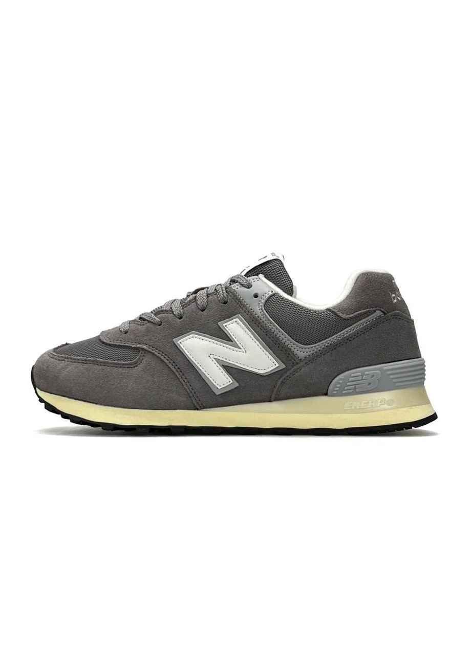 Сірі кросівки чоловічі new balance демісезон No Brand 574 Grey Beige
