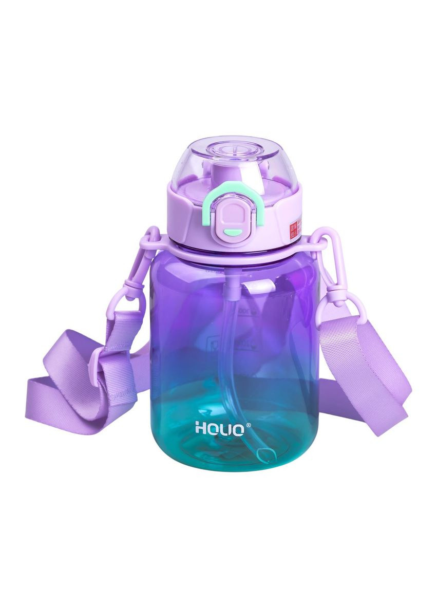 Пляшка для води багаторазова 700 мл пляшечка з трубочкою для спорту та школи 16.5 см HP-14-32V Jooki (358706486)