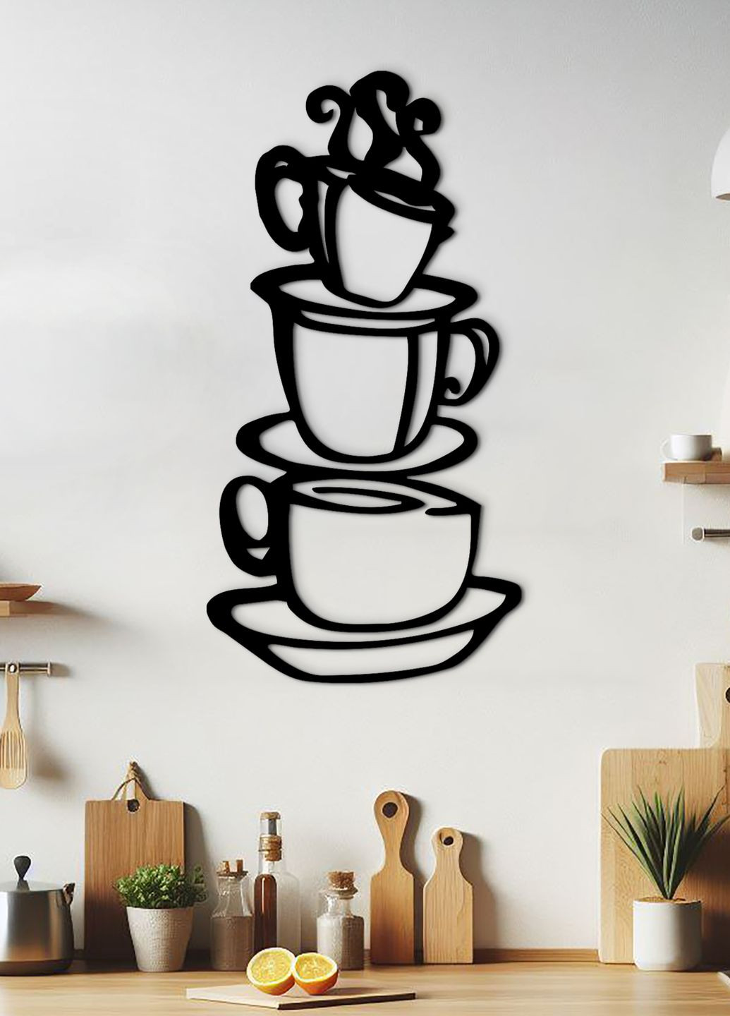 Сучасна картина на кухню, декоративне панно з дерева "Добра кава ", оригінальний подарунок 25х13 см Woodyard (291842702)