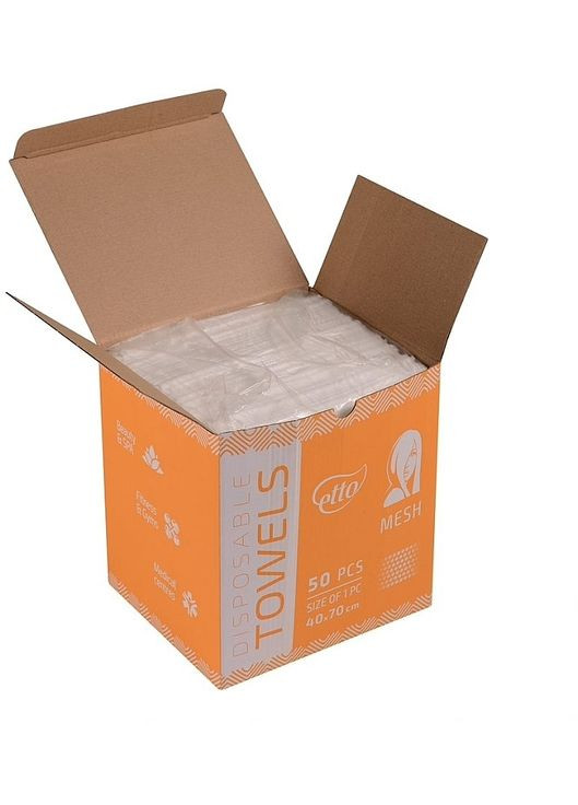 Рушники одноразові, 40 см х 70 см, сітка, 50 шт. 50шт (1057852-27341920) Etto комбінований