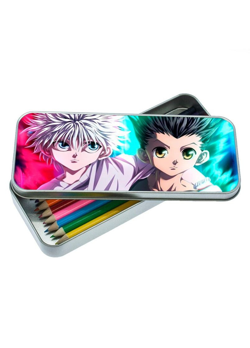 Пенал школьный для мальчика и девочки металлический Хантер х Хантер #002 7*18 см Silver No Brand (309152707)